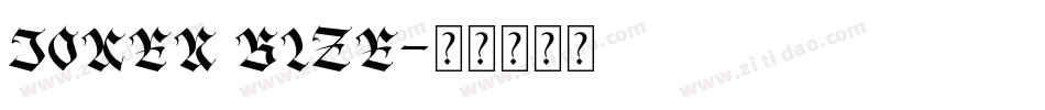 JOKER SIZE字体转换